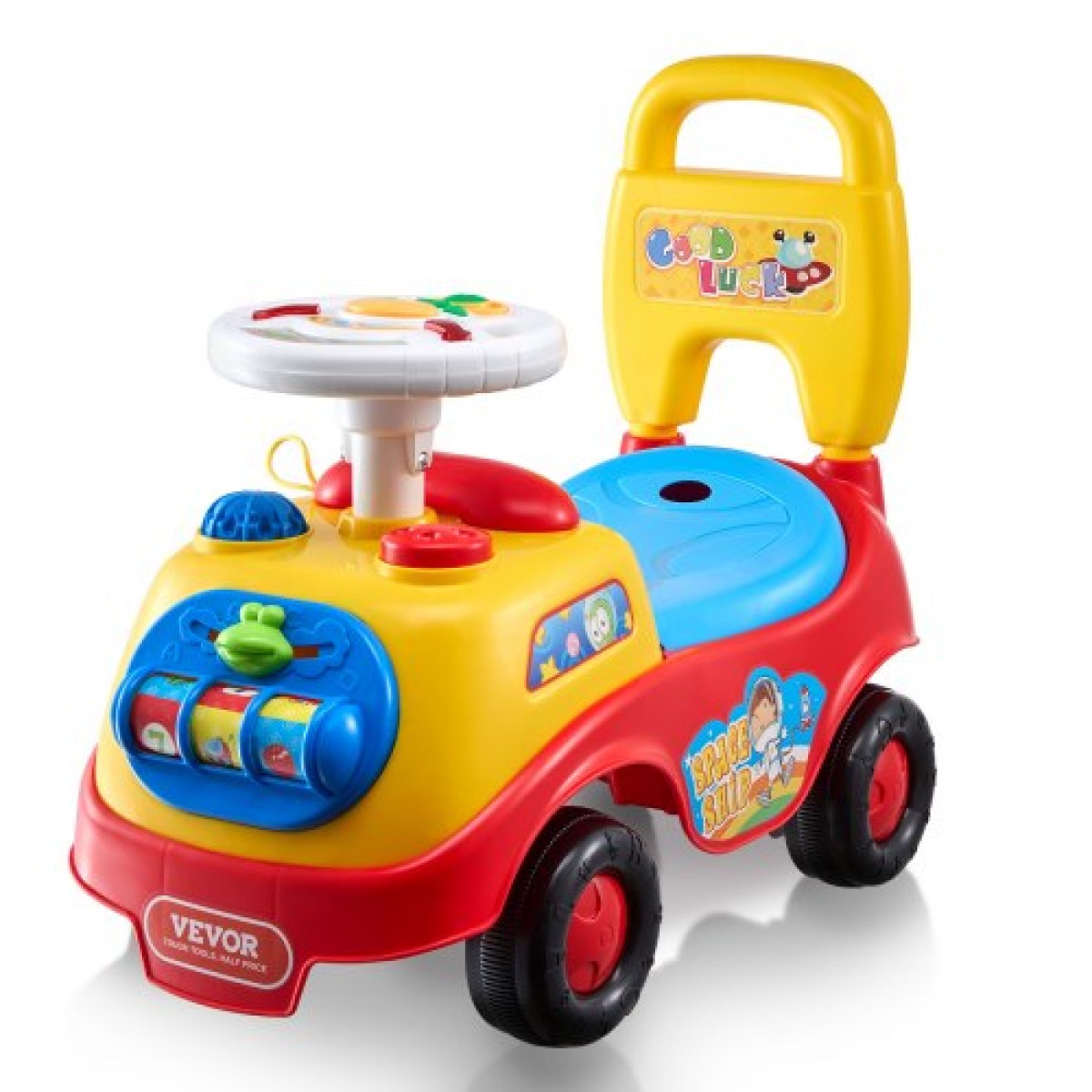 VEVOR Ride On Push Car για νήπια, Ηλικίες 1-3, Ride Racer, Sit to Stand Toddler Ride On Toy, Classic Kids Ride on Car with Music Steering, Horn & Under Seat Storage, Ride On Toy for Boys Girls