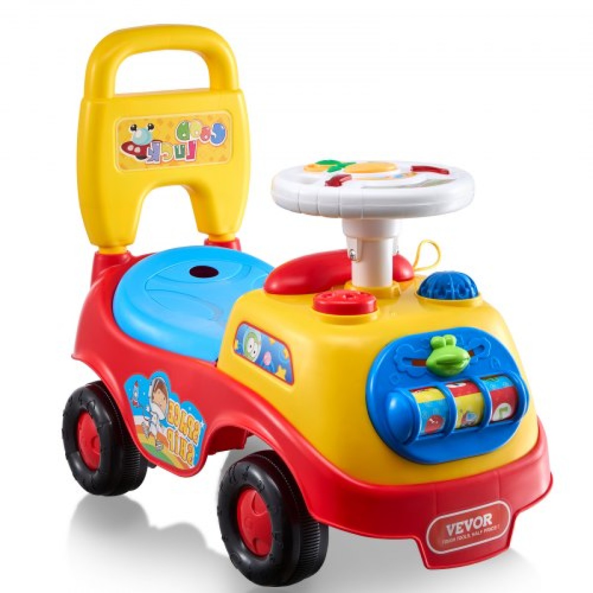 VEVOR Ride On Push Car για νήπια, Ηλικίες 1-3, Ride Racer, Sit to Stand Toddler Ride On Toy, Classic Kids Ride on Car with Music Steering, Horn & Under Seat Storage, Ride On Toy for Boys Girls