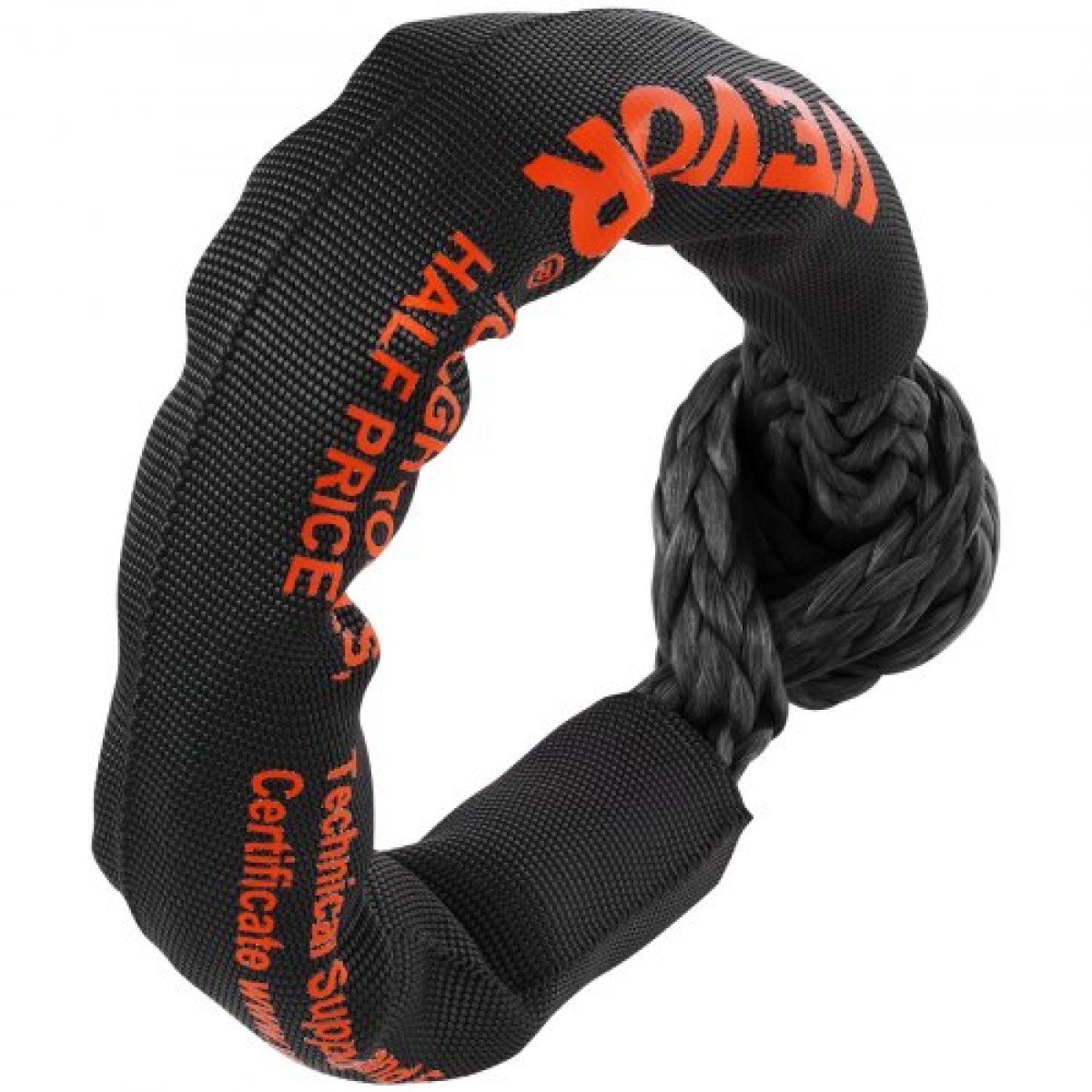 VEVOR Soft Shackle Synthetic Recovery Rope 2PCS 1,3x56 cm 20 Ton Break Strength
