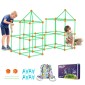 VEVOR Fort Building Kit for Kids, 140PCS Glow in The Dark STEM Building Toys, Εκπαιδευτικό δώρο για 4 5 6 7 8+ ετών Αγόρια & Κορίτσια Παιχνίδια κατασκευής σκηνής παιχνιδιού εσωτερικού χώρου με 96 ράβδους και 44 μπάλες