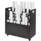 VEVOR Blueprint Storage Rack, 50 Slots Κινητό ντουλάπι αποθήκευσης Blueprint, Ξύλινο ρολό File Organizer Cart for Construction Plan Map Poster Architectural, Blueprint File Holiday for Home, Office, School