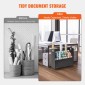 VEVOR Blueprint Storage Rack, 50 Slots Κινητό ντουλάπι αποθήκευσης Blueprint, Ξύλινο ρολό File Organizer Cart for Construction Plan Map Poster Architectural, Blueprint File Holiday for Home, Office, School