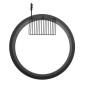 Δαχτυλίδι VEVOR Fire Pit, Ένθετο Fire Pit with Fire Ring, 40-In Outer/36-In Internal Diameter, 8,5 in Height, Carbon Steel Liner DIY Campfire Ring over/In-Ground, for Outdoor Camping, Bonfires