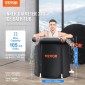 VEVOR Ice Bath Bath, 85 cm Long Cold Water Therapy Plunge Bath for Athletes, Φορητή εξωτερική πισίνα με βαρέλι πάγου για ανάκτηση, φουσκωτή πτυσσόμενη μπανιέρα 398L με κάλυμμα, παγοθήκη σπιτιού για ενήλικες