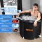 VEVOR Ice Bath Bath, 85 cm Long Cold Water Therapy Plunge Bath for Athletes, Φορητή εξωτερική πισίνα με βαρέλι πάγου για ανάκτηση, φουσκωτή πτυσσόμενη μπανιέρα 398L με κάλυμμα, παγοθήκη σπιτιού για ενήλικες