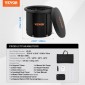 VEVOR Ice Bath Bath, 85 cm Long Cold Water Therapy Plunge Bath for Athletes, Φορητή εξωτερική πισίνα με βαρέλι πάγου για ανάκτηση, φουσκωτή πτυσσόμενη μπανιέρα 398L με κάλυμμα, παγοθήκη σπιτιού για ενήλικες