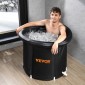 VEVOR Ice Bath Bath, 85 cm Long Cold Water Therapy Plunge Bath for Athletes, Φορητή εξωτερική πισίνα με βαρέλι πάγου για ανάκτηση, φουσκωτή πτυσσόμενη μπανιέρα 398L με κάλυμμα, παγοθήκη σπιτιού για ενήλικες