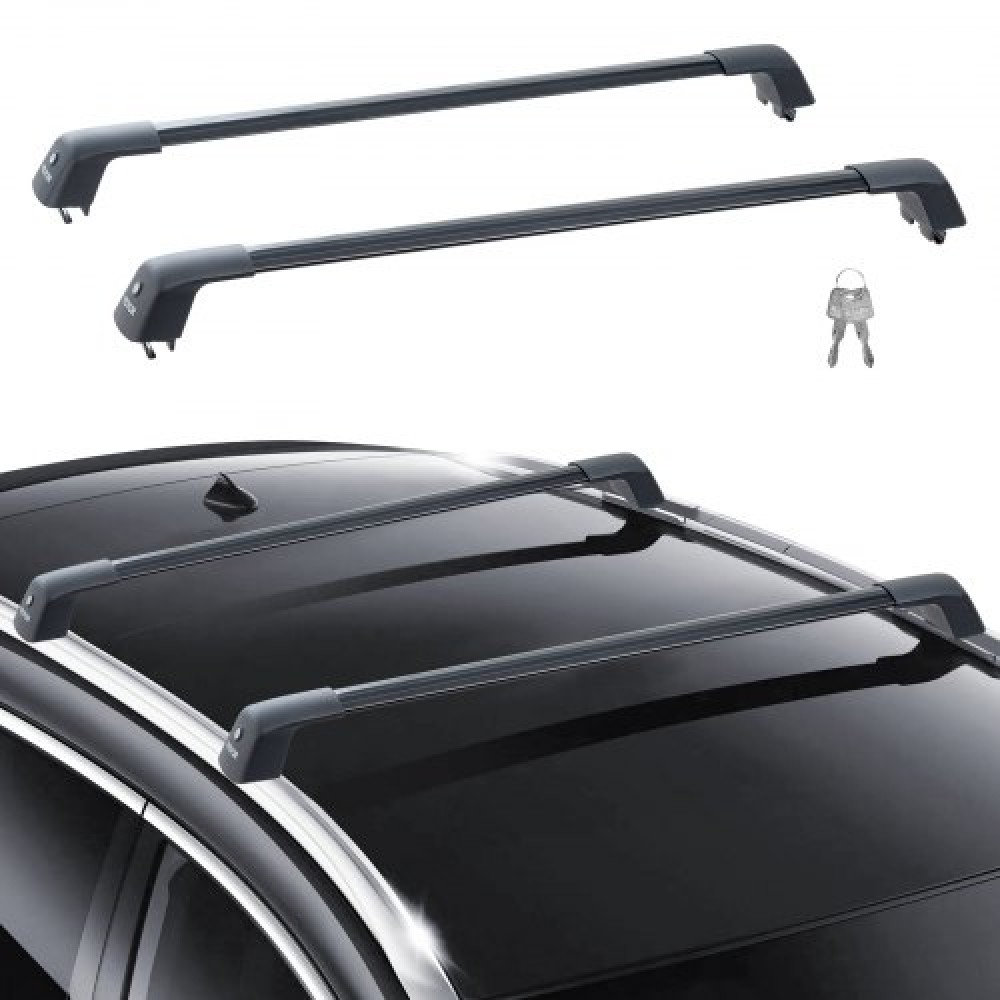 VEVOR Universal Roof Rack Crossbar Max 120,9 cm Ταιριάζει σε αυλακωτές πλαϊνές ράγες χωρίς διάκενο