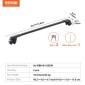 VEVOR Universal Roof Rack Crossbar Max 120,9 cm Ταιριάζει σε αυλακωτές πλαϊνές ράγες χωρίς διάκενο