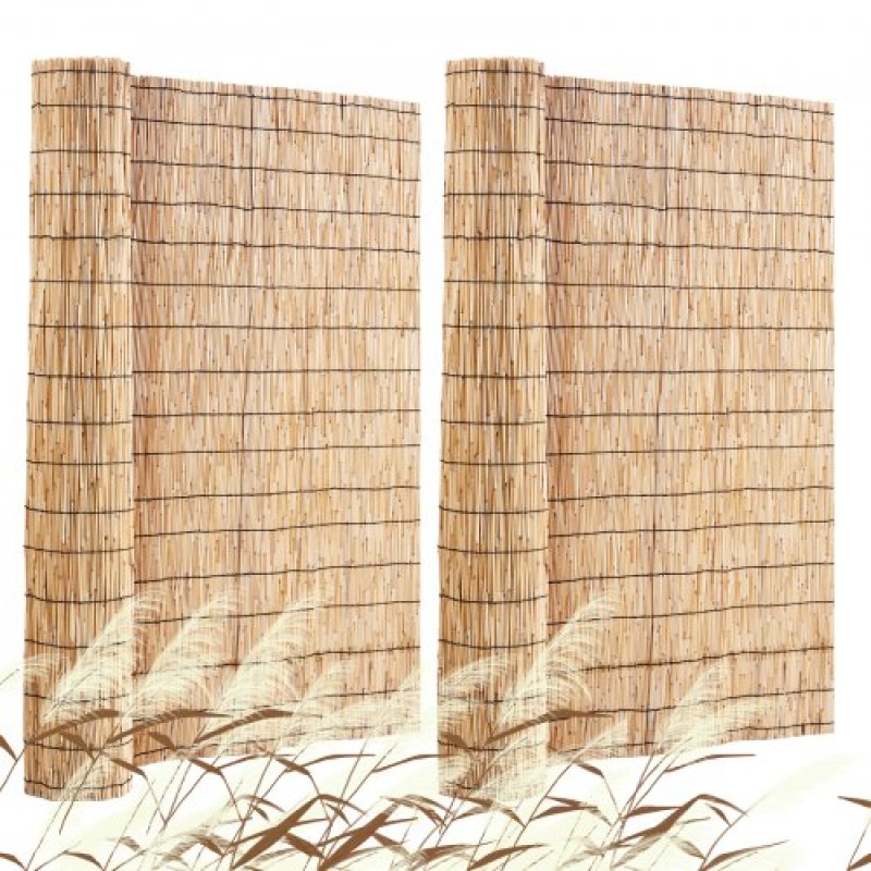 VEVOR 2-Pack Reed Fence Landscaping Privacy Blind Fencing Screen 16.4' x 4'