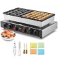 VEVOR Mini Dutch Pancake Maker, 50PCS 43mm Διάμετρος Dorayaki Baker Machine, 1700W Εμπορική ηλεκτρική ψησταριά Poffertjes, Αντικολλητικό ανοξείδωτο ατσάλι, Διπλός έλεγχος θερμοκρασίας & χρόνου, για οικιακή κουζίνα εστιατόριο