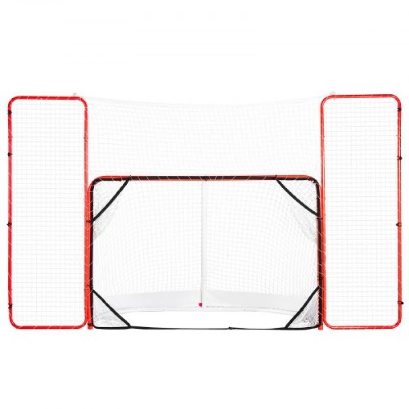 VEVOR Χόκεϊ Γκολ με Backstop και Targets Street Outdoor Steel Hockey 182,9 cm