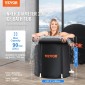 VEVOR Ice Bath Bath, 80 cm Long Cold Water Therapy Plunge Bath for Athletes, Φορητή εξωτερική πισίνα με βαρέλι πάγου για ανάκτηση, φουσκωτή πτυσσόμενη μπανιέρα 341L με κάλυμμα, οικιακή παγοθήκη για ενήλικες