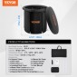 VEVOR Ice Bath Bath, 80 cm Long Cold Water Therapy Plunge Bath for Athletes, Φορητή εξωτερική πισίνα με βαρέλι πάγου για ανάκτηση, φουσκωτή πτυσσόμενη μπανιέρα 341L με κάλυμμα, οικιακή παγοθήκη για ενήλικες