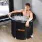 VEVOR Ice Bath Bath, 80 cm Long Cold Water Therapy Plunge Bath for Athletes, Φορητή εξωτερική πισίνα με βαρέλι πάγου για ανάκτηση, φουσκωτή πτυσσόμενη μπανιέρα 341L με κάλυμμα, οικιακή παγοθήκη για ενήλικες
