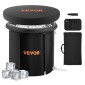 VEVOR Ice Bath Bath, 80 cm Long Cold Water Therapy Plunge Bath for Athletes, Φορητή εξωτερική πισίνα με βαρέλι πάγου για ανάκτηση, φουσκωτή πτυσσόμενη μπανιέρα 341L με κάλυμμα, οικιακή παγοθήκη για ενήλικες