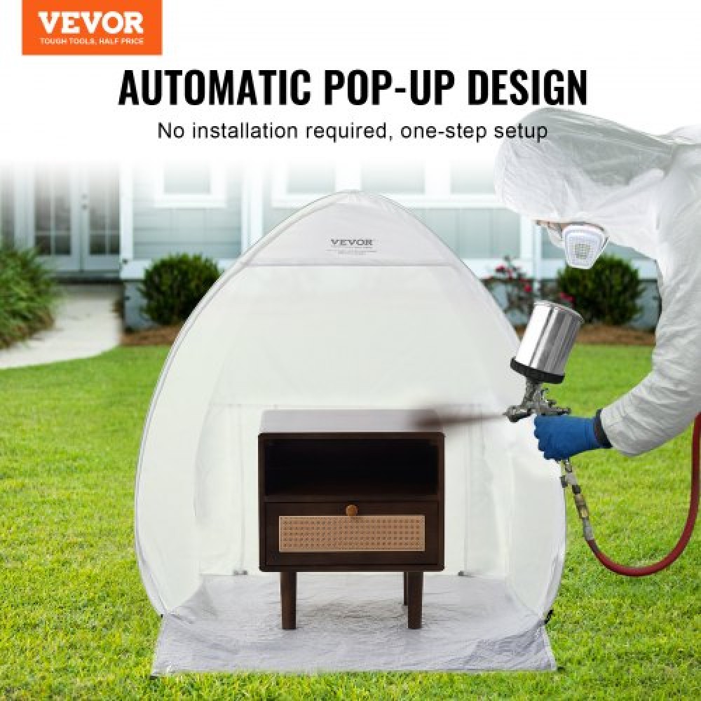 VEVOR Spray Paint Shelter Portable Spray Paint Tent Booth 101,6x88,9x101,6 cm Pop Up