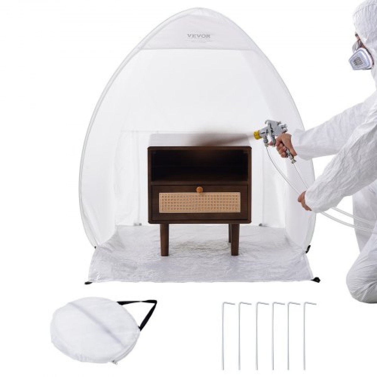 VEVOR Spray Paint Shelter Portable Spray Paint Tent Booth 101,6x88,9x101,6 cm Pop Up