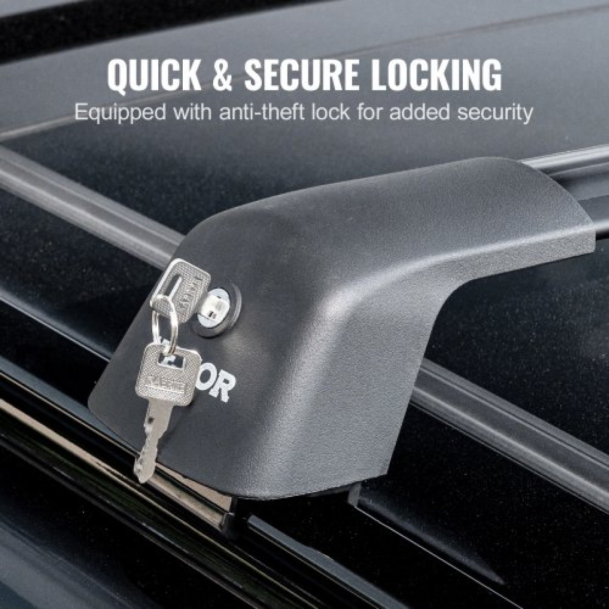 VEVOR Universal Roof Rack Crossbar Max 122,9 cm Ταιριάζει σε αυλακωτές πλαϊνές ράγες χωρίς διάκενο