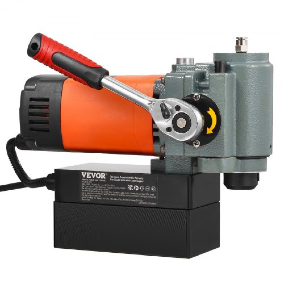 VEVOR Magnetic Drill Press, 1300W χαμηλού προφίλ Mag Drill, Φορητό Magnetic Drilling Machine με ψυκτική συσκευή και προστασία υπερφόρτωσης, Magnetic Press για εγκατάσταση εξοπλισμού, βιομηχανική