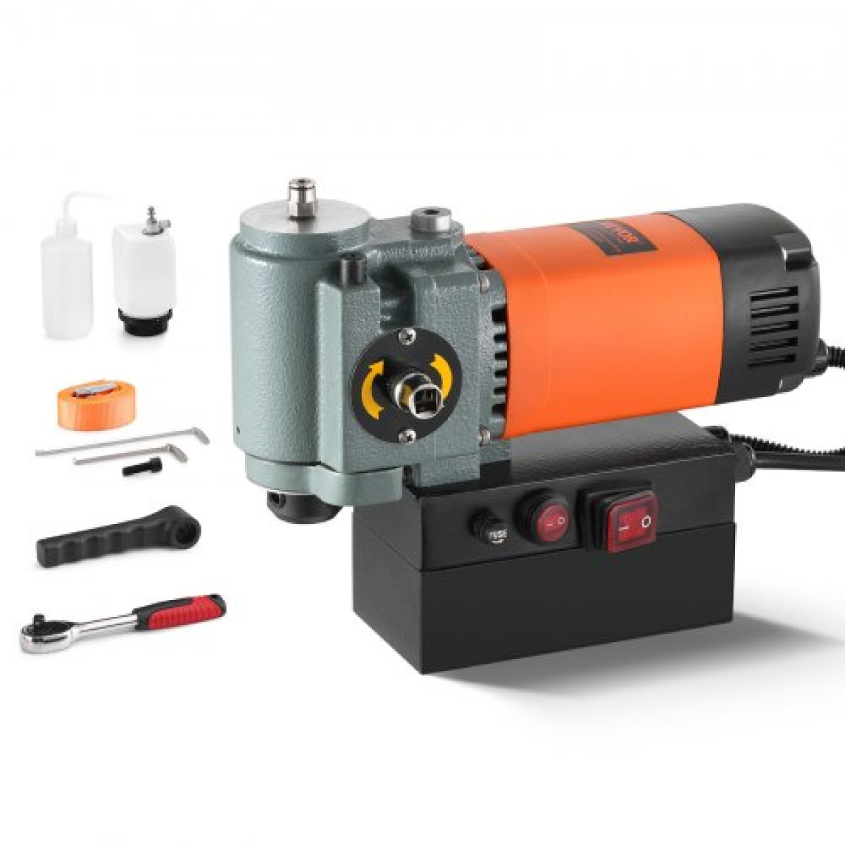 VEVOR Magnetic Drill Press, 1300W χαμηλού προφίλ Mag Drill, Φορητό Magnetic Drilling Machine με ψυκτική συσκευή και προστασία υπερφόρτωσης, Magnetic Press για εγκατάσταση εξοπλισμού, βιομηχανική