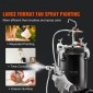 Δοχείο πίεσης βαφής VEVOR, δοχείο πίεσης 15L/3,75 gal, Ρυθμιζόμενη πίεση 60 psi, Δεξαμενή βαφής δοχείου πίεσης από χάλυβα με πιστόλι ψεκασμού, σωλήνες, μετρητής πίεσης, για διακόσμηση σπιτιού και βιομηχανική βαφή
