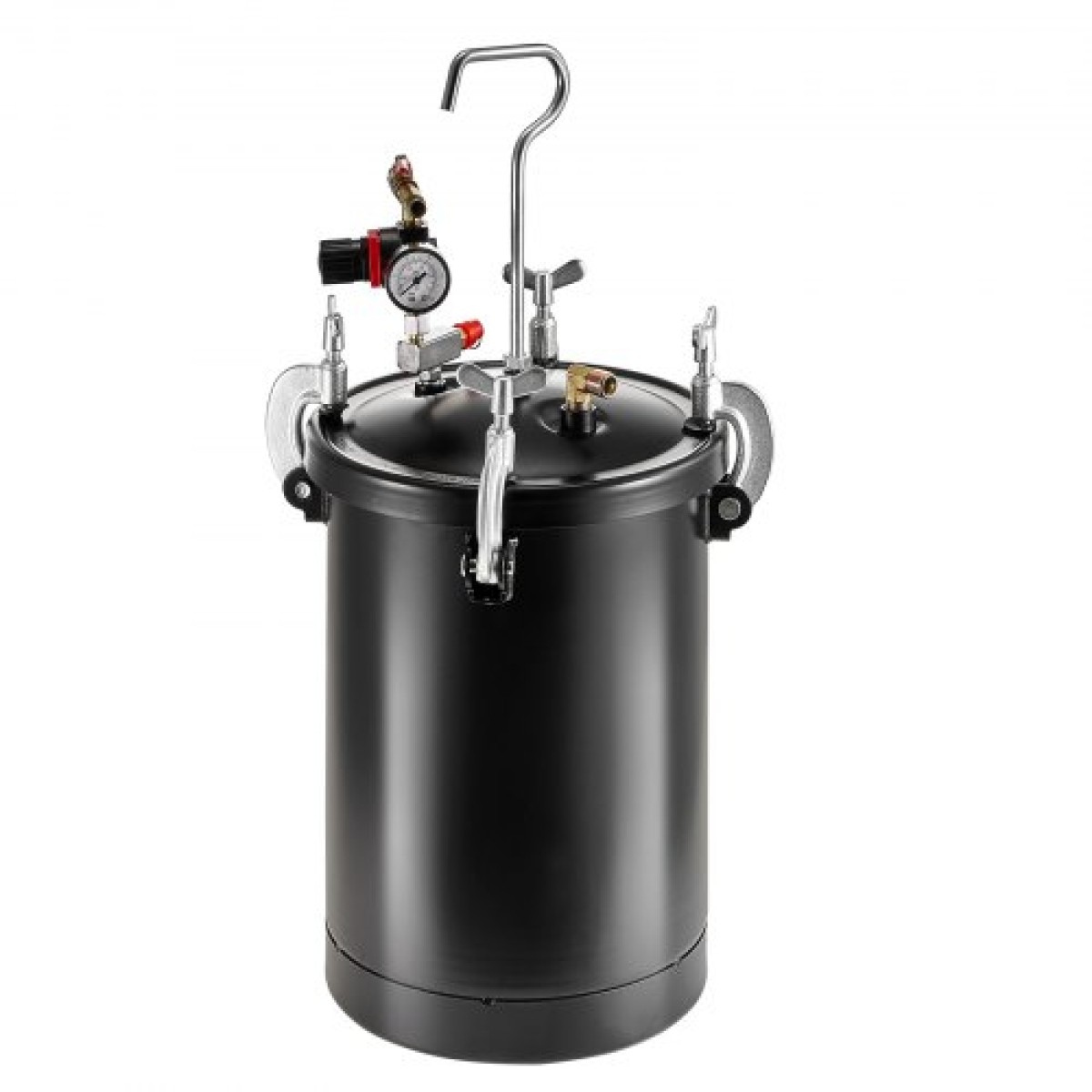 Δοχείο πίεσης βαφής VEVOR, δοχείο πίεσης 15L/3,75 gal, Ρυθμιζόμενη πίεση 60 psi, Δεξαμενή βαφής δοχείου πίεσης από χάλυβα με πιστόλι ψεκασμού, σωλήνες, μετρητής πίεσης, για διακόσμηση σπιτιού και βιομηχανική βαφή