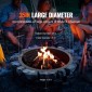 VEVOR Fire Pit Ring, Fire Pit Insert with Fire Ring, 35-In Outer/31-In Internal Diameter, 8,5 in Height, Carbon Steel Liner DIY Campfire Ring over/In-Ground, for Outdoor Camping, Bonfires