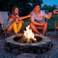 VEVOR Fire Pit Ring, Fire Pit Insert with Fire Ring, 35-In Outer/31-In Internal Diameter, 8,5 in Height, Carbon Steel Liner DIY Campfire Ring over/In-Ground, for Outdoor Camping, Bonfires