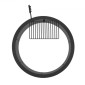 VEVOR Fire Pit Ring, Fire Pit Insert with Fire Ring, 35-In Outer/31-In Internal Diameter, 8,5 in Height, Carbon Steel Liner DIY Campfire Ring over/In-Ground, for Outdoor Camping, Bonfires