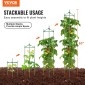 VEVOR 4 Packs Κλουβιά ντομάτας για κήπο, 63 ιντσών Tomato Trellis Plant Stakes Support, Stackable Tall Plant Support Cage, για υπερυψωμένο κρεβάτι κήπου, λαχανικά λουλούδια και αναρριχώμενα φυτά