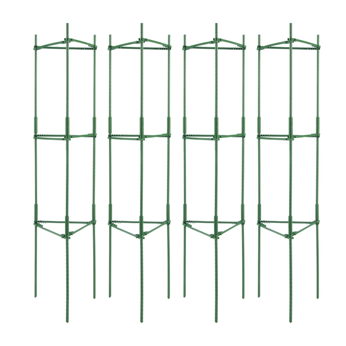 VEVOR 4 Packs Κλουβιά ντομάτας για κήπο, 63 ιντσών Tomato Trellis Plant Stakes Support, Stackable Tall Plant Support Cage, για υπερυψωμένο κρεβάτι κήπου, λαχανικά λουλούδια και αναρριχώμενα φυτά