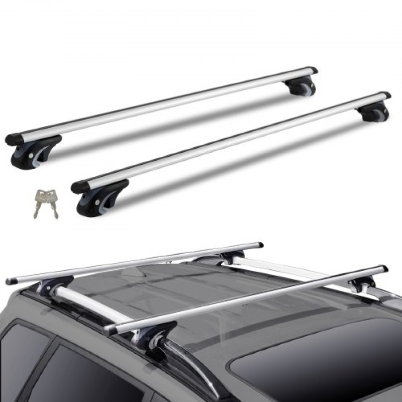 VEVOR Universal Roof Rack Crossbar 132,1 cm μήκος για όχημα με υπερυψωμένη πλαϊνή ράγα