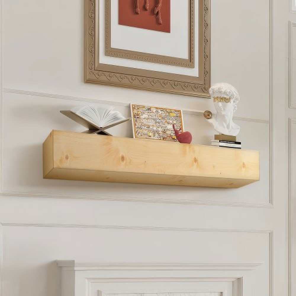 Επάνδυση τζακιού VEVOR, 72" x 8" x 5", Χωρητικότητα βάρους 50 λίβρες, Επάνδυση από φυσικό ξύλο για πάνω από τζάκι, επιτοίχιο πλωτό ράφι αγροικίας, χειροποίητο ξύλινο μαντήλι για διακόσμηση τοίχων, ρουστίκ φυσικό