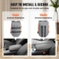 Κονσόλα VEVOR Dog Seat Car, Κεντρική κονσόλα Dog Booster Seat for Small Dog, Pet Car Seat for Car Support with Clip-On Leash, Ρυθμιζόμενα λουριά, Υποστηρίζει έως 8 lbs, Σκούρο γκρι