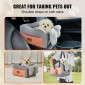 Κονσόλα VEVOR Dog Seat Car, Κεντρική κονσόλα Dog Booster Seat for Small Dog, Pet Car Seat for Car Support with Clip-On Leash, Ρυθμιζόμενα λουριά, Υποστηρίζει έως 8 lbs, Σκούρο γκρι
