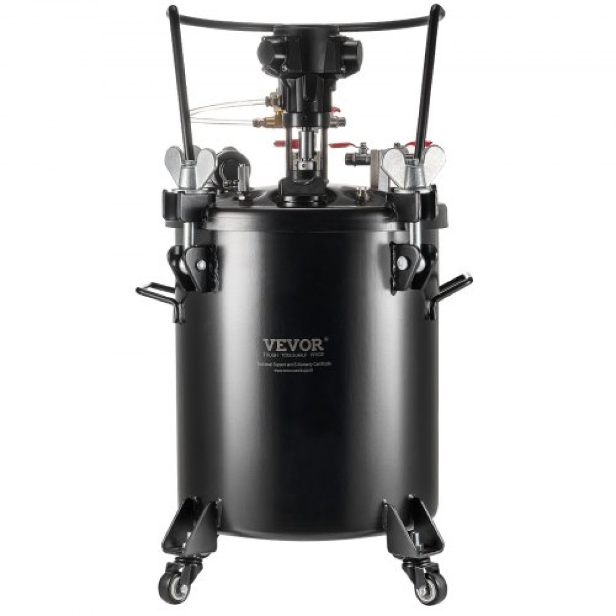 Δοχείο πίεσης βαφής VEVOR, 30 L/7,5 gal Πλήρως αυτόματο δοχείο δοχείου πίεσης ανάδευσης, Ρυθμιζόμενη πίεση 70 psi, δοχείο βαφής δοχείου πίεσης με πιστόλι και σωλήνες ψεκασμού, για βιομηχανική βαφή οικιακής διακόσμησης