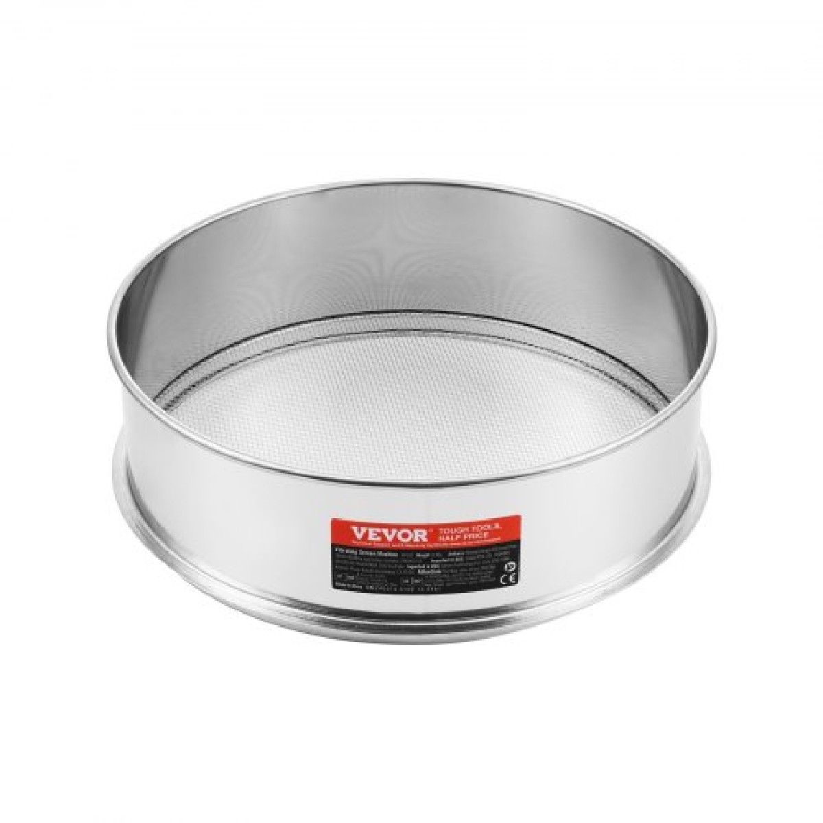 VEVOR Flour Sieve Fine Mesh, 10 Mesh Flour Sifter, 304 Stainless Steel Fine Mesh Sifter Food-grade, Dia.Διχτυωτές 12,6" για ψήσιμο, Διχτυωτή τρύπα 5 μεγεθών για Mungbean, ρύζι, αλεύρι, μαργαριτάρι σε σκόνη
