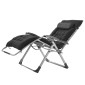 Καρέκλα VEVOR Zero Gravity, 33 ιντσών Zero Gravity Recliner Lounge Chair για εσωτερικούς και εξωτερικούς χώρους, Ρυθμιζόμενη καρέκλα Anti Gravity με μαξιλάρι, προσκέφαλο, υποπόδιο και ποτηροθήκη, 500 lbs, Μαύρο