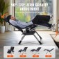 Καρέκλα VEVOR Zero Gravity, 33 ιντσών Zero Gravity Recliner Lounge Chair για εσωτερικούς και εξωτερικούς χώρους, Ρυθμιζόμενη καρέκλα Anti Gravity με μαξιλάρι, προσκέφαλο, υποπόδιο και ποτηροθήκη, 500 lbs, Μαύρο