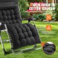 Καρέκλα VEVOR Zero Gravity, 33 ιντσών Zero Gravity Recliner Lounge Chair για εσωτερικούς και εξωτερικούς χώρους, Ρυθμιζόμενη καρέκλα Anti Gravity με μαξιλάρι, προσκέφαλο, υποπόδιο και ποτηροθήκη, 500 lbs, Μαύρο