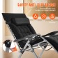 Καρέκλα VEVOR Zero Gravity, 33 ιντσών Zero Gravity Recliner Lounge Chair για εσωτερικούς και εξωτερικούς χώρους, Ρυθμιζόμενη καρέκλα Anti Gravity με μαξιλάρι, προσκέφαλο, υποπόδιο και ποτηροθήκη, 500 lbs, Μαύρο