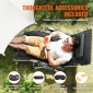 Καρέκλα VEVOR Zero Gravity, 33 ιντσών Zero Gravity Recliner Lounge Chair για εσωτερικούς και εξωτερικούς χώρους, Ρυθμιζόμενη καρέκλα Anti Gravity με μαξιλάρι, προσκέφαλο, υποπόδιο και ποτηροθήκη, 500 lbs, Μαύρο