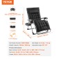 Καρέκλα VEVOR Zero Gravity, 33 ιντσών Zero Gravity Recliner Lounge Chair για εσωτερικούς και εξωτερικούς χώρους, Ρυθμιζόμενη καρέκλα Anti Gravity με μαξιλάρι, προσκέφαλο, υποπόδιο και ποτηροθήκη, 500 lbs, Μαύρο