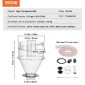 VEVOR Cyclone Dust Separator, 4" Retrofit Cyclone Separator for Dust Collectors, ABS Dust Support With 2" Hole O.D.Σύνδεσμος και σωλήνας για υγρές/στεγνές ηλεκτρικές σκούπες καταστήματος, Ταιριάζει σε δεξαμενή 18,9-37,85L (Εξαιρείται η δεξαμενή)