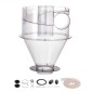 VEVOR Cyclone Dust Separator, 4" Retrofit Cyclone Separator for Dust Collectors, ABS Dust Support With 2" Hole O.D.Σύνδεσμος και σωλήνας για υγρές/στεγνές ηλεκτρικές σκούπες καταστήματος, Ταιριάζει σε δεξαμενή 18,9-37,85L (Εξαιρείται η δεξαμενή)