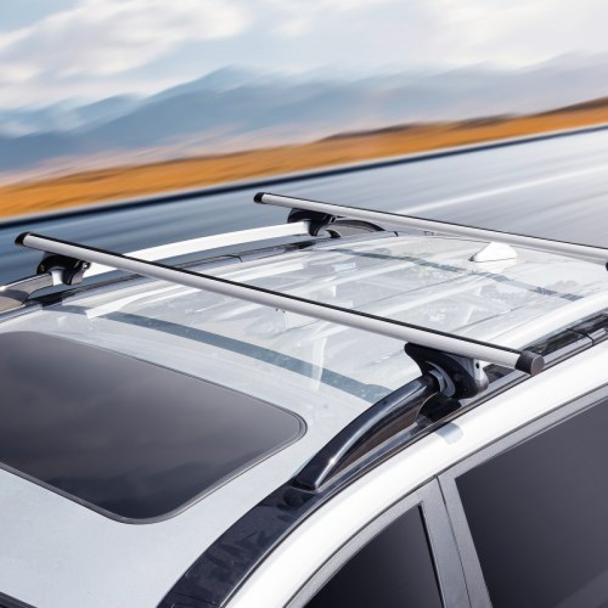VEVOR Universal Roof Rack Crossbar 119,9 cm μήκος για όχημα με υπερυψωμένη πλαϊνή ράγα