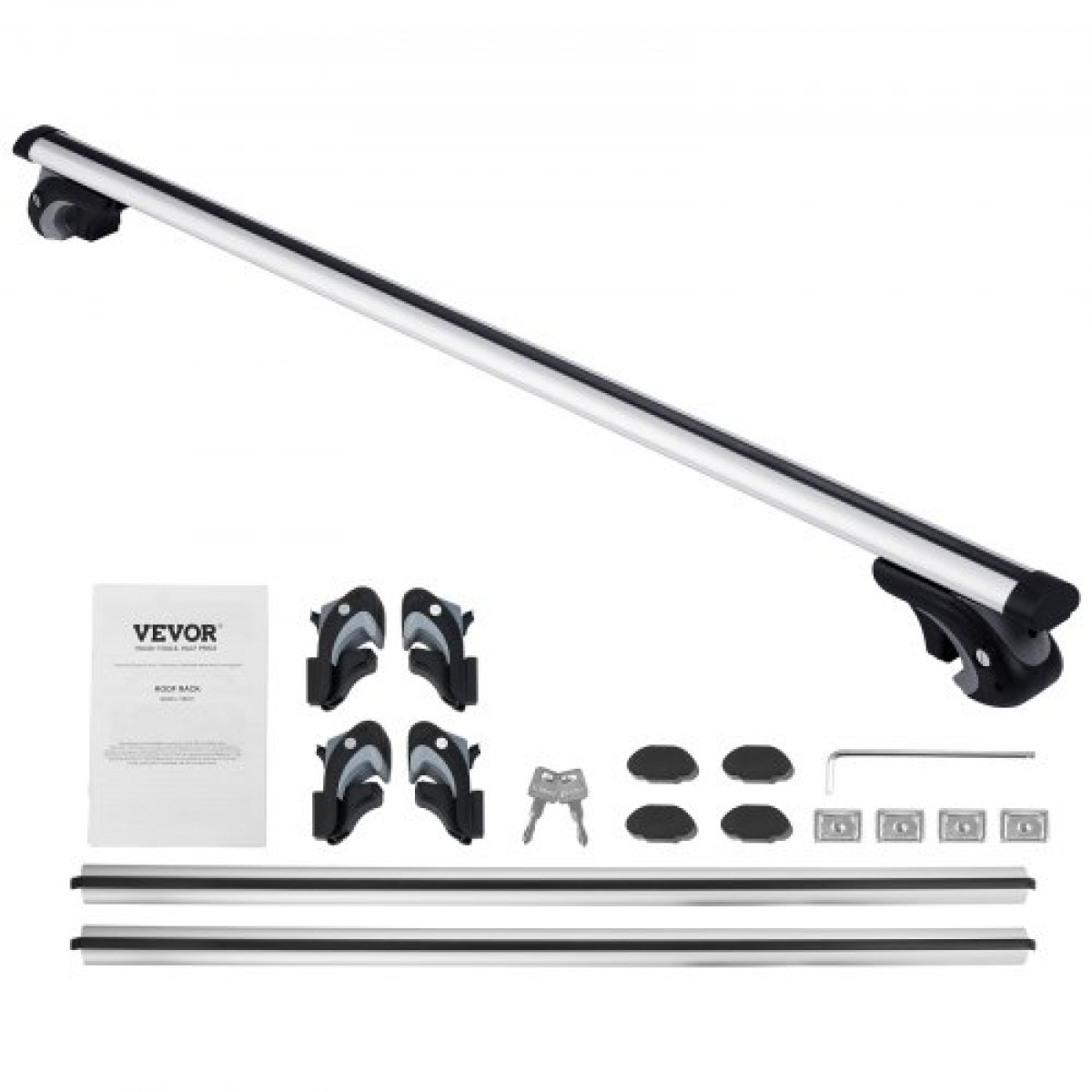 VEVOR Universal Roof Rack Crossbar 119,9 cm μήκος για όχημα με υπερυψωμένη πλαϊνή ράγα