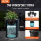 VEVOR DWC Hydroponics Grow System, Hydroponic Growing System with Top Drip Kit, Deep Water Culture 5-Gallon 4 Buckets, with Air Pump, Air Stones και Water Level Device for Leafy Lagetables