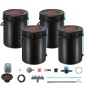 VEVOR DWC Hydroponics Grow System, Hydroponic Growing System with Top Drip Kit, Deep Water Culture 5-Gallon 4 Buckets, with Air Pump, Air Stones και Water Level Device for Leafy Lagetables